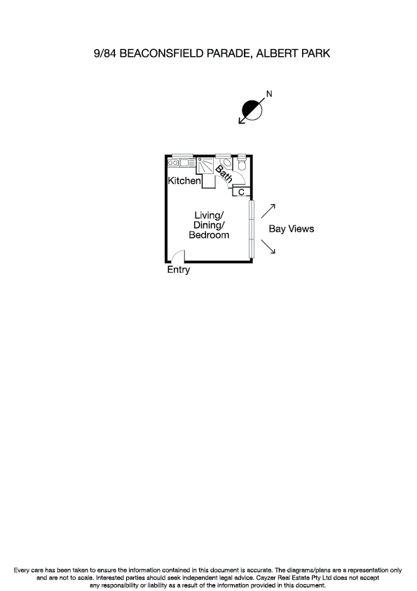 9/84 Beaconsfield Parade, ALBERT PARK VIC 3206 - Floorplan