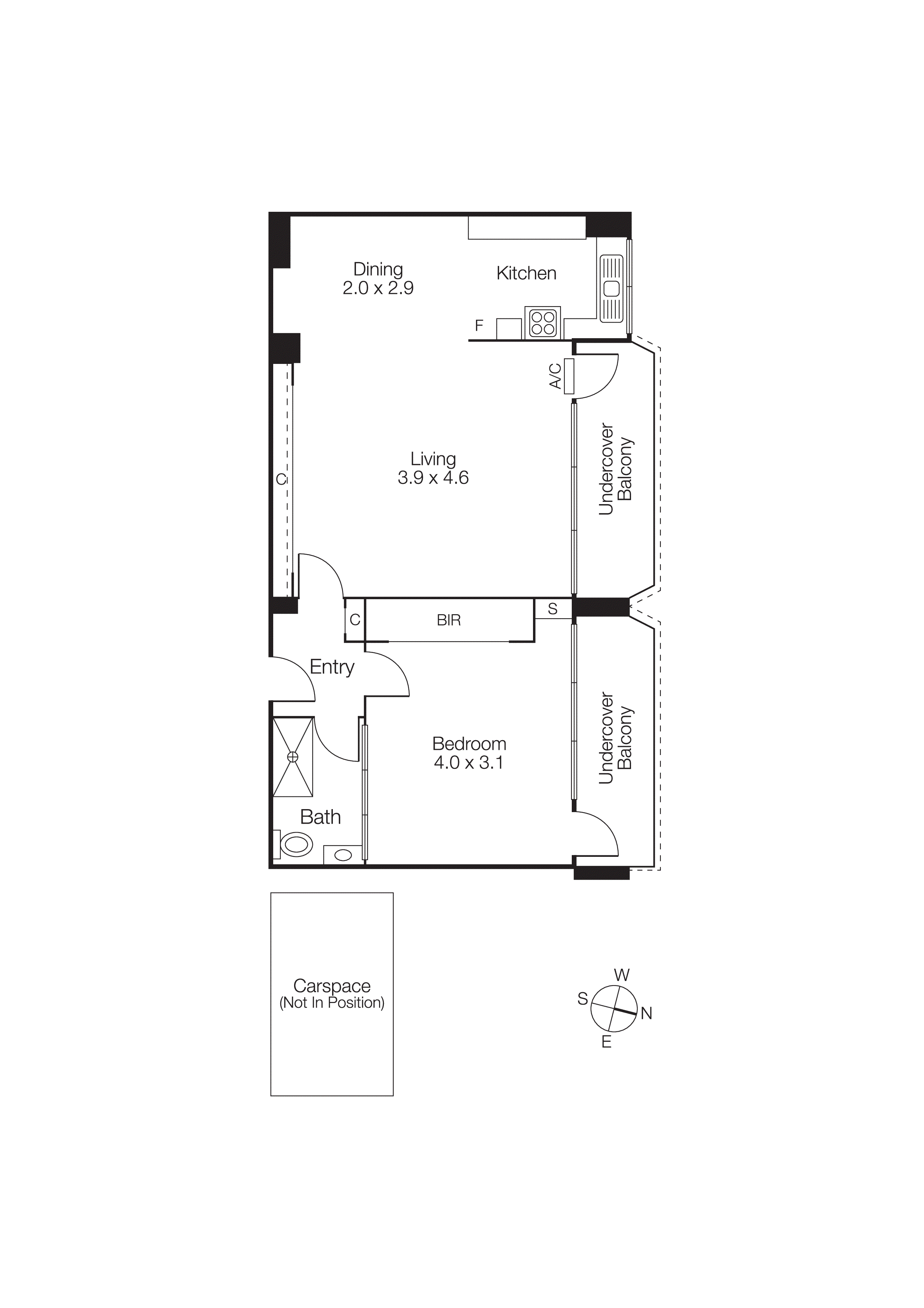 9D/12 Marine Parade, St Kilda VIC 3182 - Floorplan