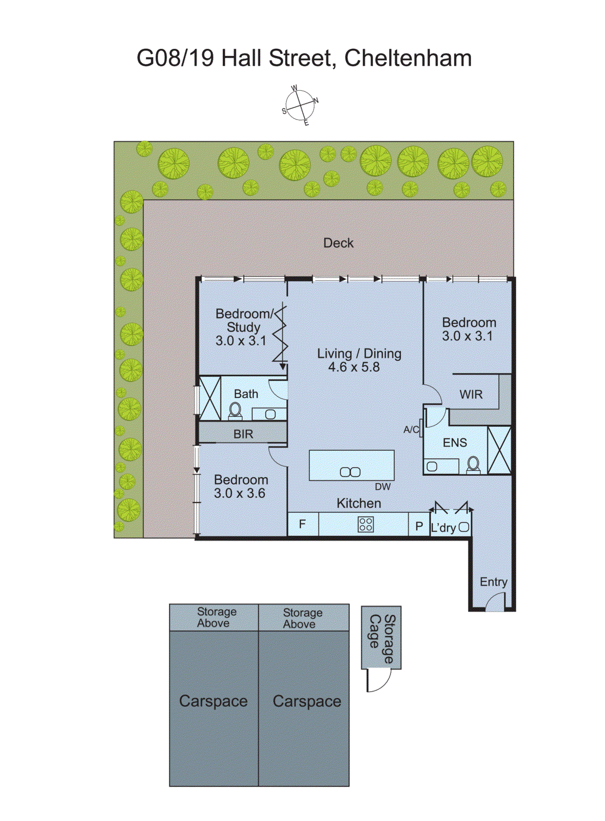 G08/19 Hall Street, Cheltenham VIC 3192 - Floorplan