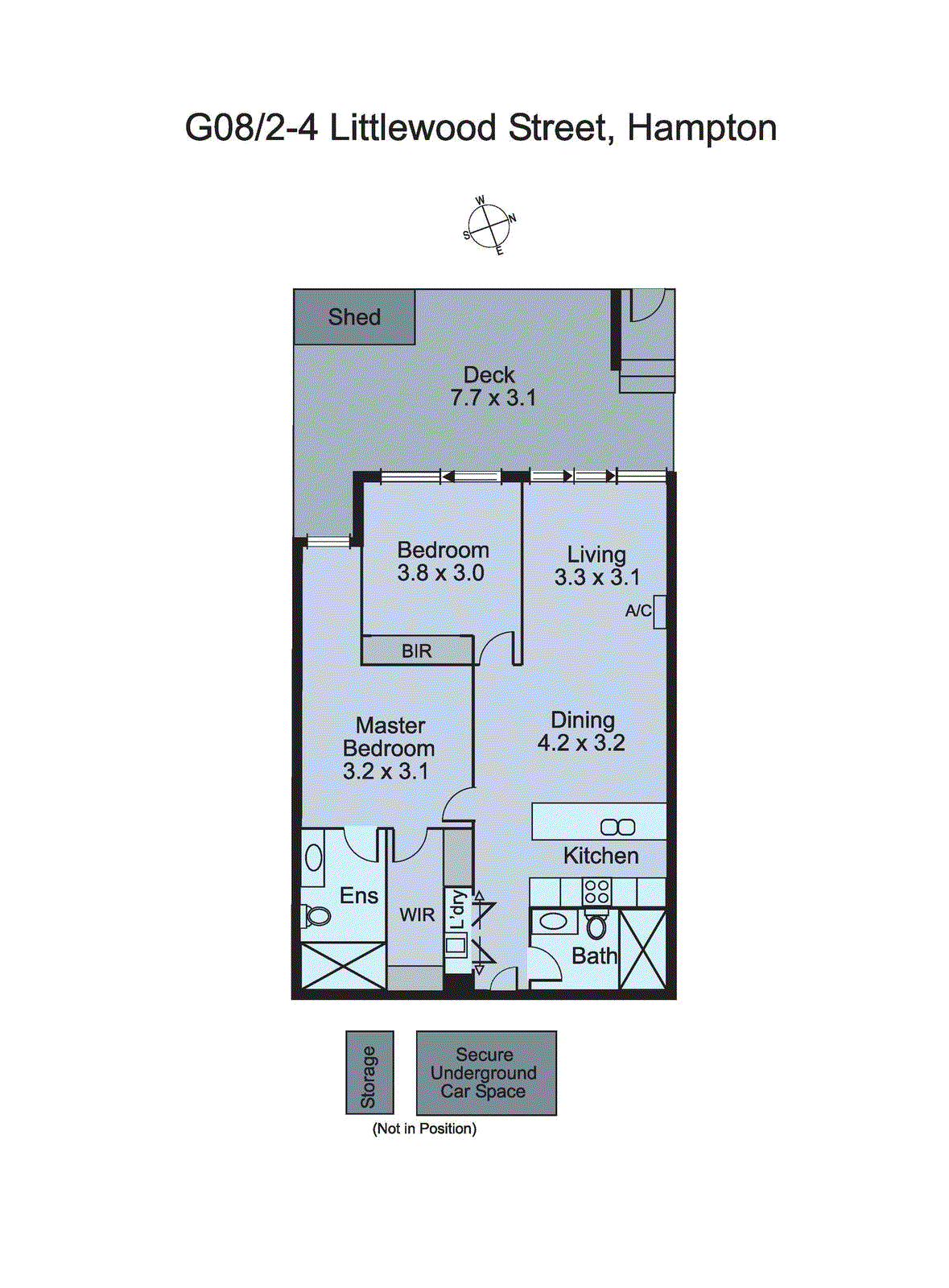 G08/2-4 Littlewood Street, Hampton VIC 3188 - Floorplan