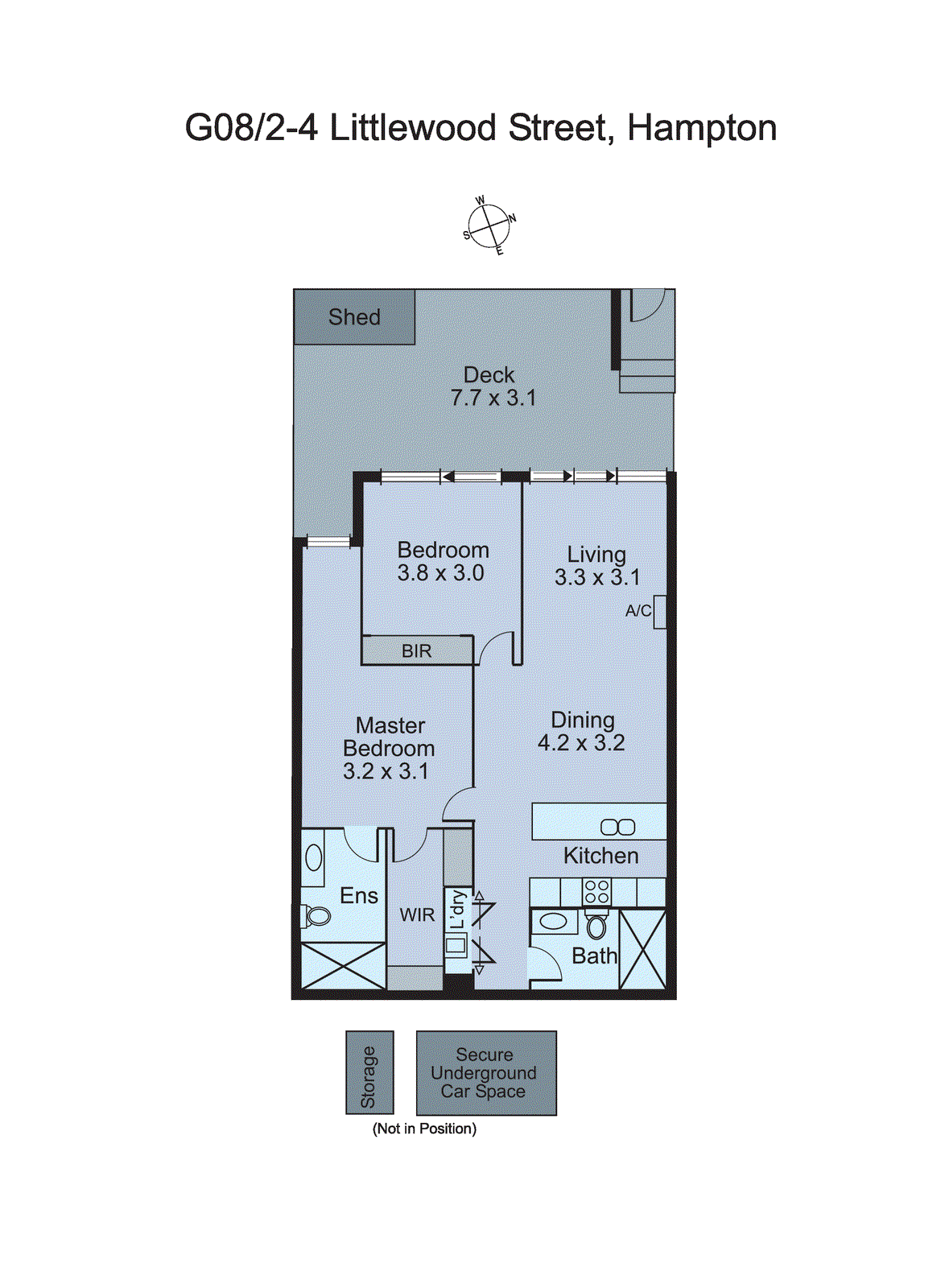 G08/2-4 Littlewood Street, Hampton VIC 3188 - Floorplan