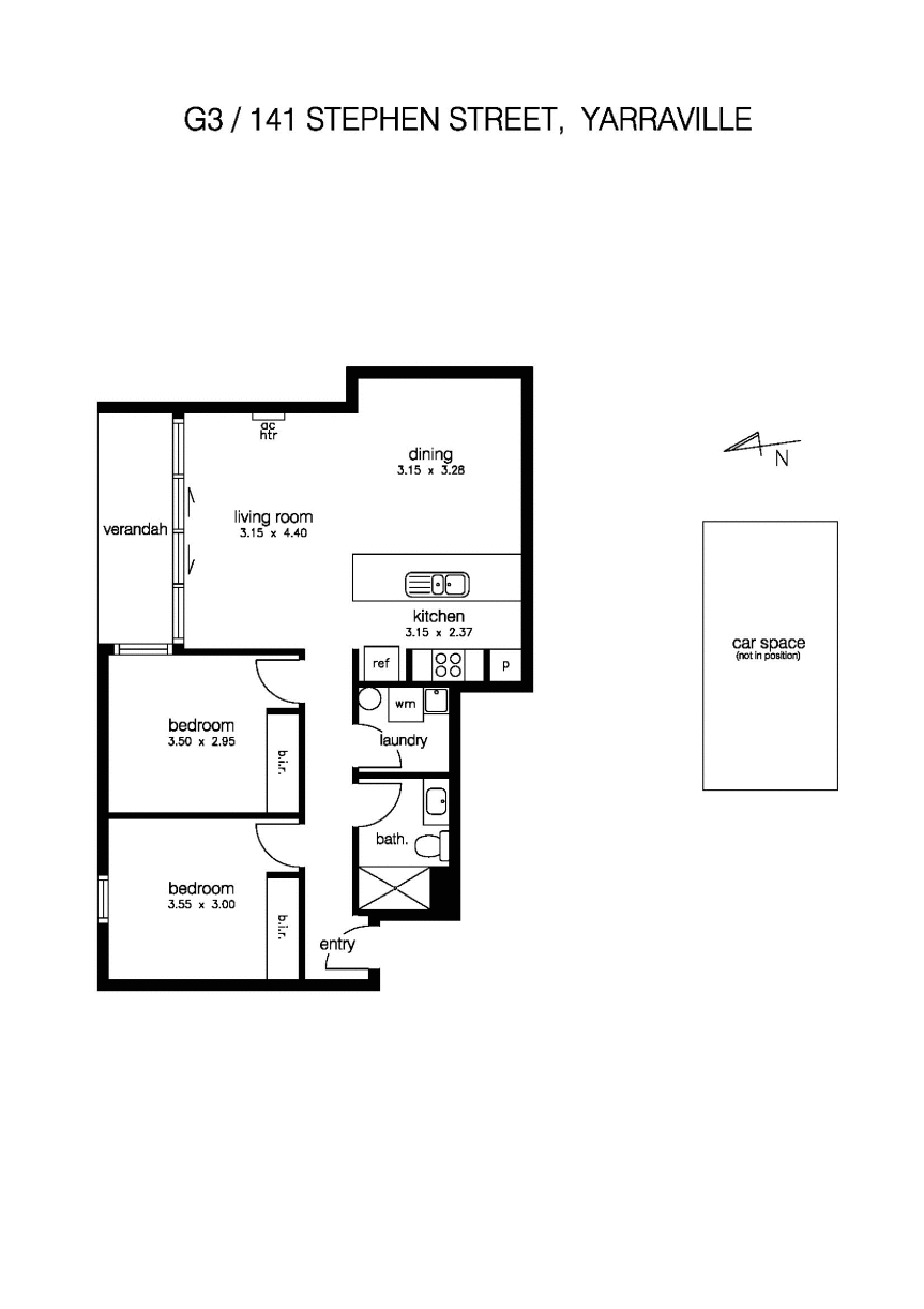 G3/141 Stephen Street, YARRAVILLE VIC 3013 - Floorplan