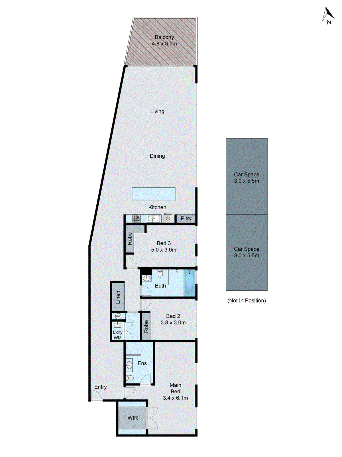 Level 5, 705/100 Western Beach Road, Geelong VIC 3220 - Floorplan
