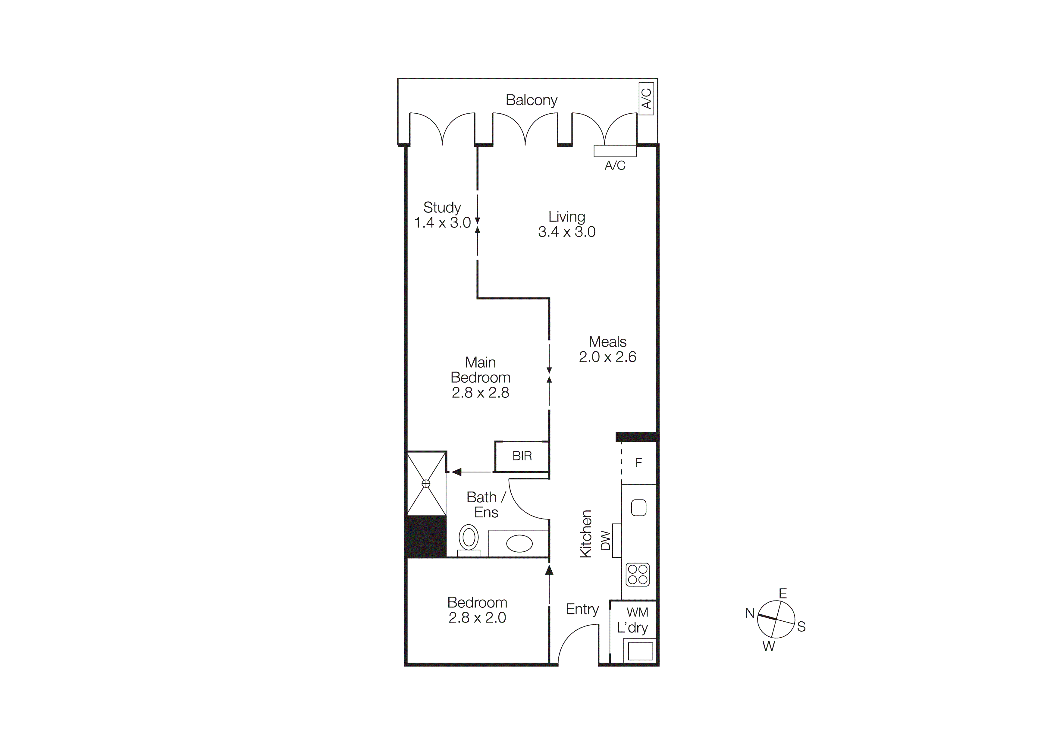 Lot 607 607/551 Flinders Lane, Melbourne VIC 3000 - Floorplan