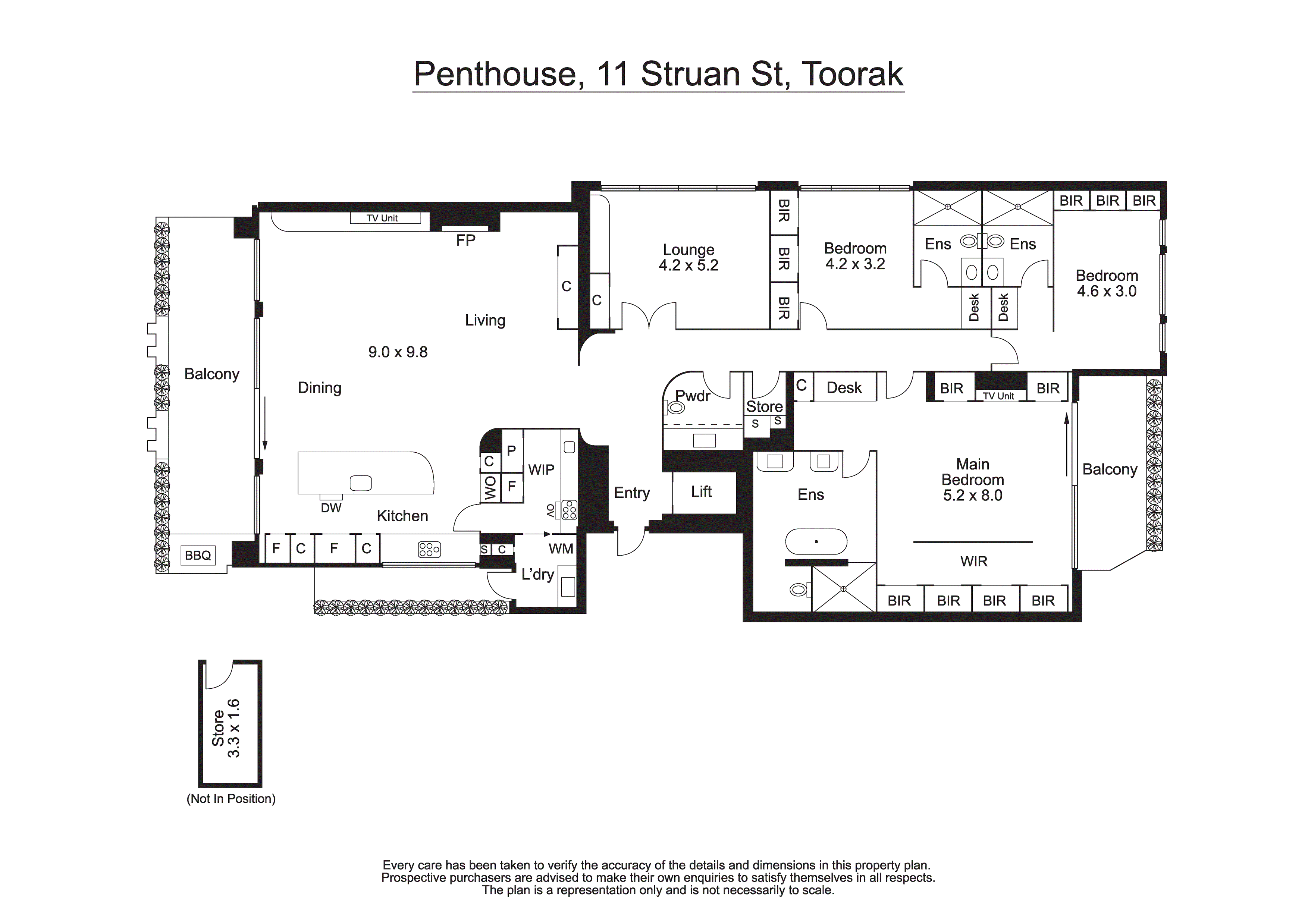 Penthouse, 11 Struan Street, Toorak, 3142