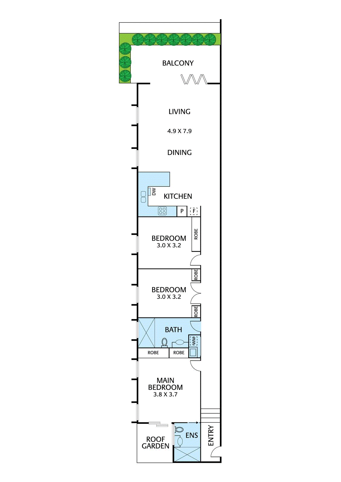 Penthouse 7/198 Lower Heidelberg Road, Ivanhoe East - Floorplan 1